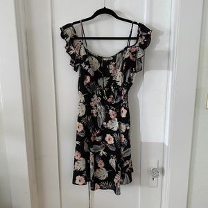 Off-the-shoulder, Wrap Floral Summer Dress